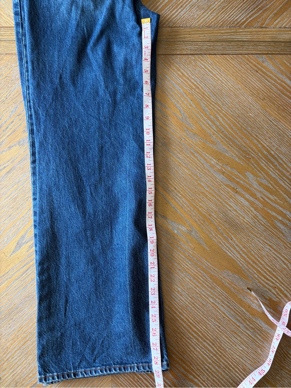 Aritzia Denim Forum Farrah Hi-Rise Wide Leg Jeans 28 Dark Wash 100% Cotton - Picture 9 of 9